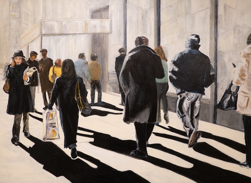 NYC Streets - oil on canvas - 40x30 - $3200.