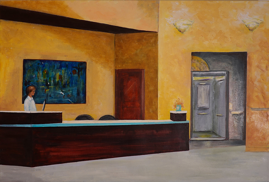 Overnight Front Desk - 38x26 in. - $3200.