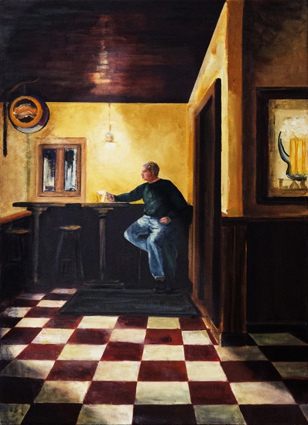 Portland Pub - oil on canvas - 20x28 - $1400.