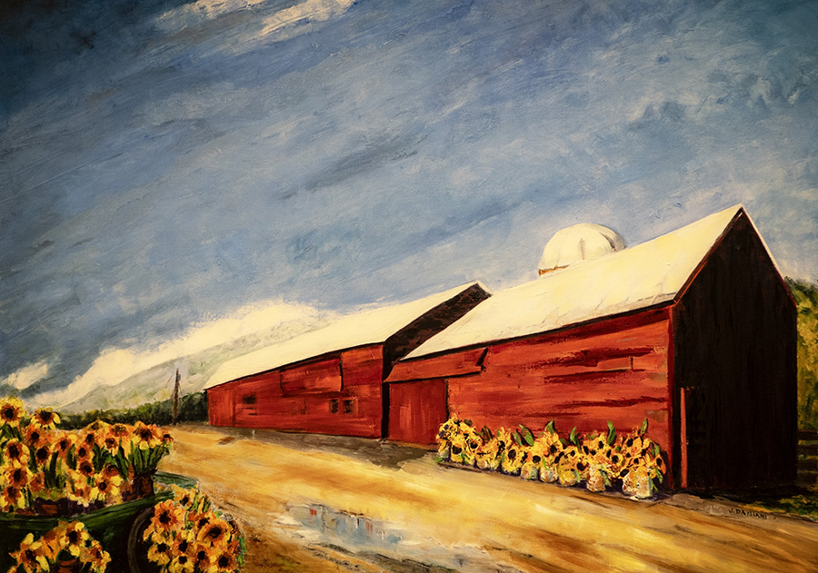 Sunflower-Barn - 42x30 - $3000.