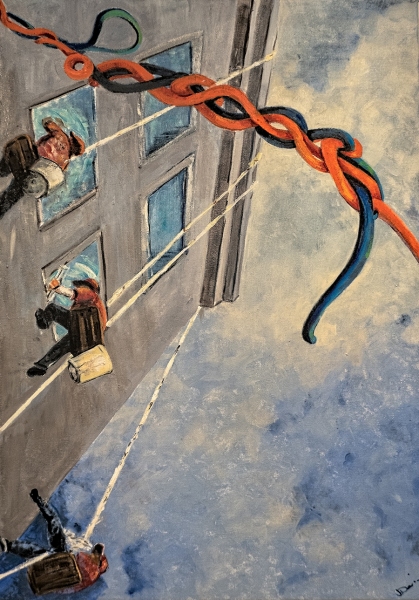 Suspension - oil on canvas - 20x28  $1300.