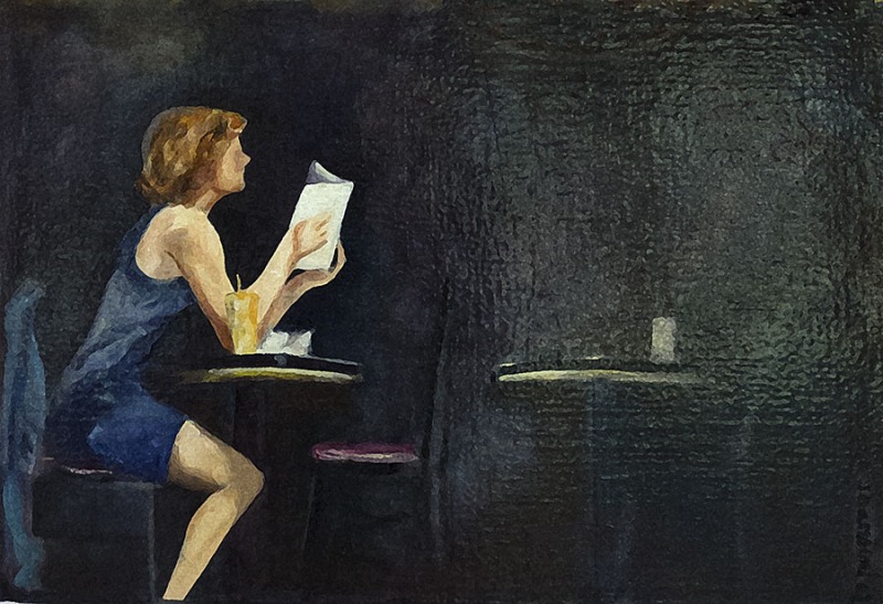 The Reader - oi on canvas - 22x28 - $1200.