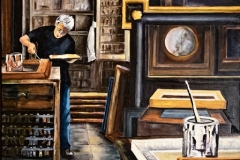 Framemaker of Todi IT. - oil on canvas - 30x40 in. - $3200.