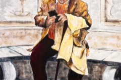 Afternoon at the Museum - oil on canvas - 20x24 - $900.