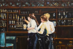 Servers 3 - oil on canvas - 28x20 - $1500.