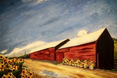 Sunflower-Barn - 42x30 - $3000.